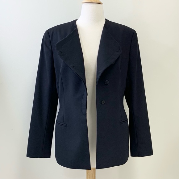 GIORGIO ARMANI LE COLLEZIONI Asymmetric Wool Blazer Size 8 - Picture 12 of 16